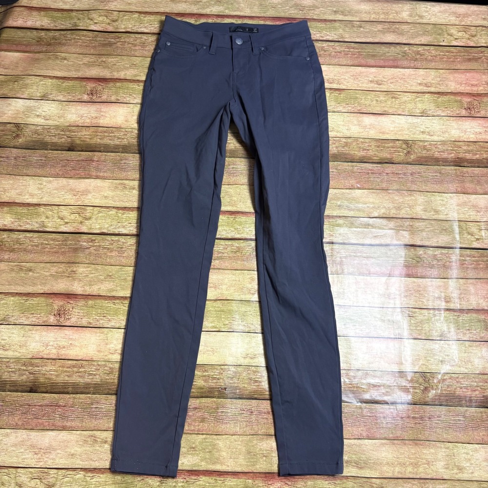 Prana Kara Slim Fit Pants Charcoal Gray Size 0 Regular Inseam gorp core granola